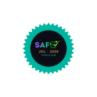 SAFE✓™ teal VERIFIED seal